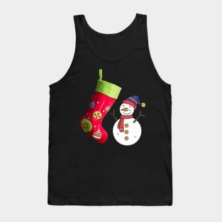 Christmas  Snowmen With Shocks Tank Top